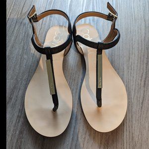 Calvin Klein Samira T-strap Sandals, Size 8.5